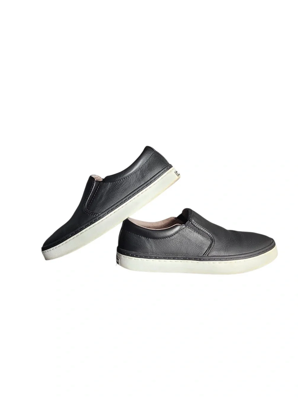 Cole Haan Black Falmouth Grand OS Leather Slip-On Loafer with White Sole Sz 9